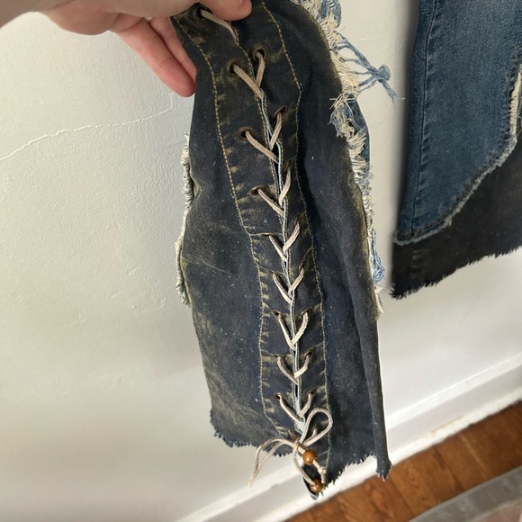 Mudd vintage Y2K Lace up low rise flare jeans size 7 juniors or waist 29 - Picture 7 of 12